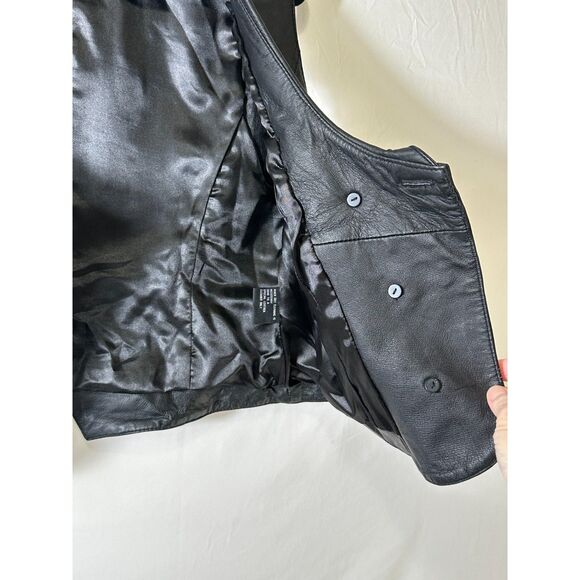 Wilson Leather Maxima Women's Leather Vest Christian Motorcycle Assoc Logo SZ M - Picture 4 of 9